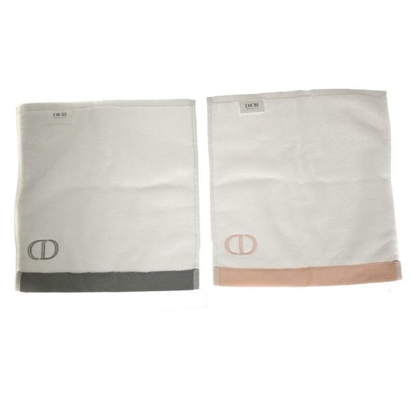 CHRISTIAN DIOR BEAUTY CD Logo Cosmetic Pouch Towel Set Canvas Cotton 02GA833 - Picture 5 of 12